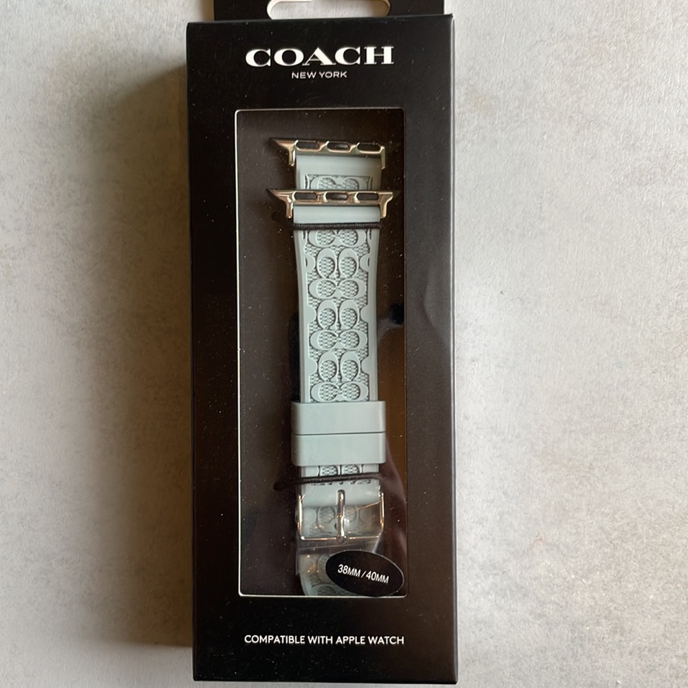 Baby Blue Coach Apple Watch Strap NWT - Picture 5 of 6